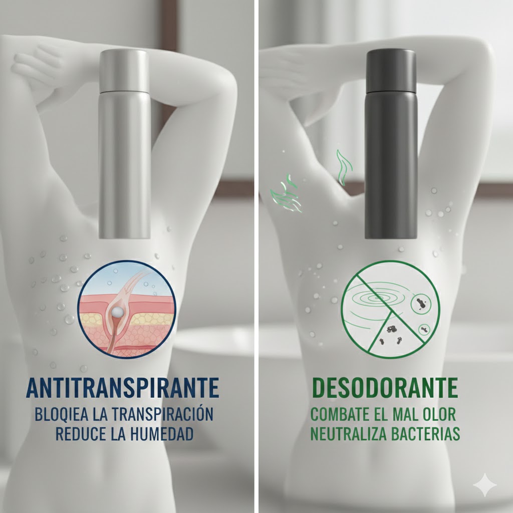 ¿Qué es un antitranspirante en spray y cómo funciona? La diferencia fundamental antitranspirante vs desodorante
